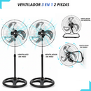 Ventilador 3 en 1 Multifuncional 2 Piezas Metálico Pedestal, Piso o Muro 18 Pulgadas Paquete 2 Piezas Ecomlab