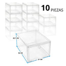 Cajas Para Zapatos Ecomlab 10 Pcs Color Transparente