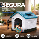 Casa para Perro Raza Mediana Desmontable con Puerta y Baño