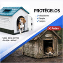 Casa para Perro de Plastico Con Puerta Ecomlab Raza Mediana 2