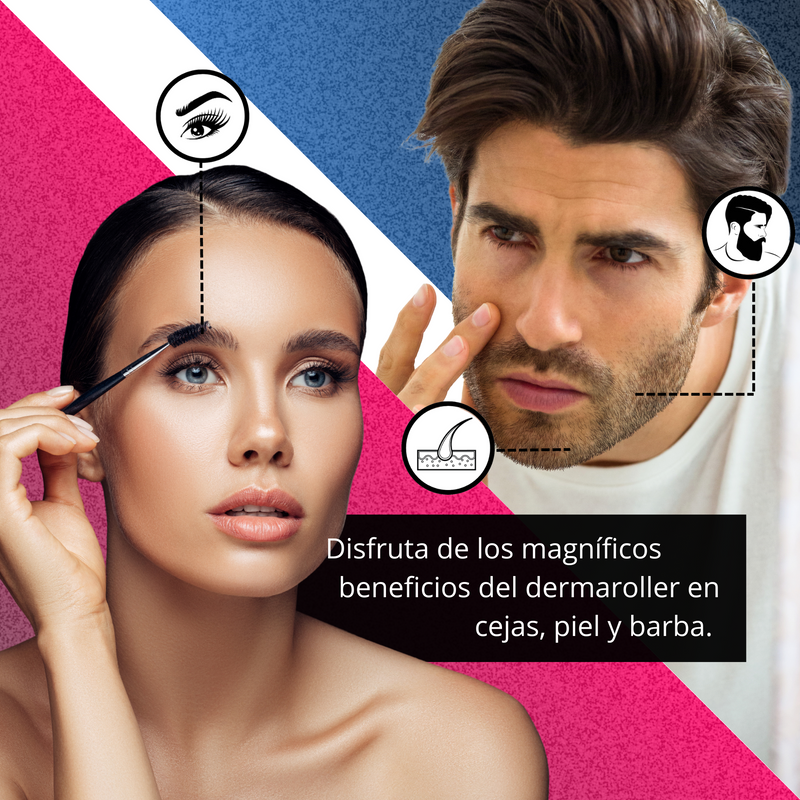 DERMAROLLER RODILLO PARA BARBA SYSTEM 0.5 MM AGUJA TITANIO