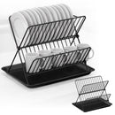 Escurridor de platos y vasoso con organizador 2 niveles