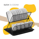 Escurridor de platos y vasoso con organizador 2 niveles