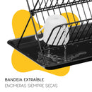 Escurridor de platos y vasoso con organizador 2 niveles