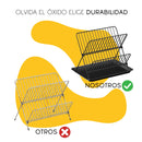 Escurridor de platos y vasoso con organizador 2 niveles