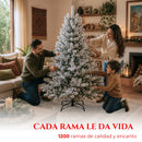 Árbol De Navidad Pino Nevado de 2.10 Mts Gratis Pie de Árbol