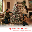 Árbol De Navidad Pino Nevado de 1.80 Mts Gratis Pie de Árbol
