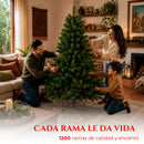 Árbol de Navidad Pino Navidad Ecomlab 1200 Ramas 2.10 Mts GRATIS PIE DE ÁRBOL NAVIDEÑO DE 90 CM.