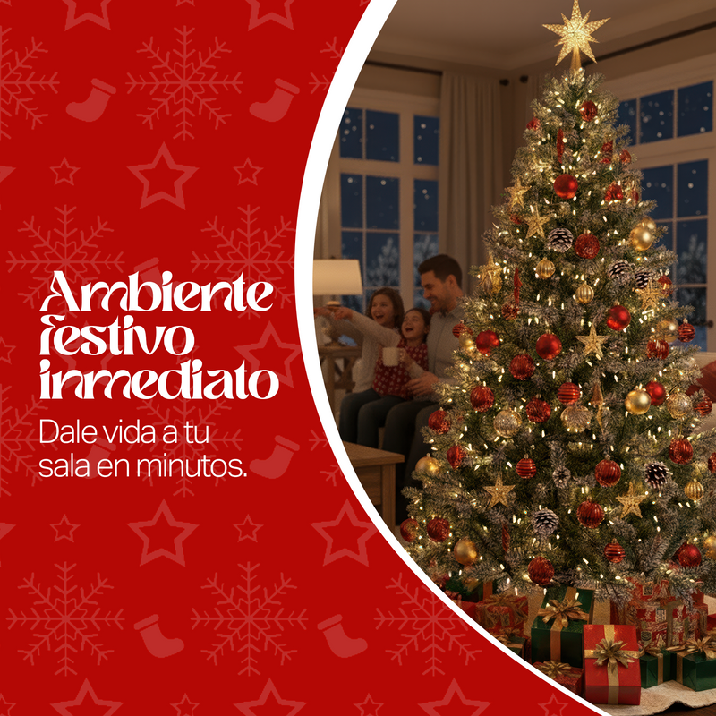 ARBOL DE NAVIDAD PINO NAVIDEÑO ECOMLAB FRONDOSO 2.10 MTS