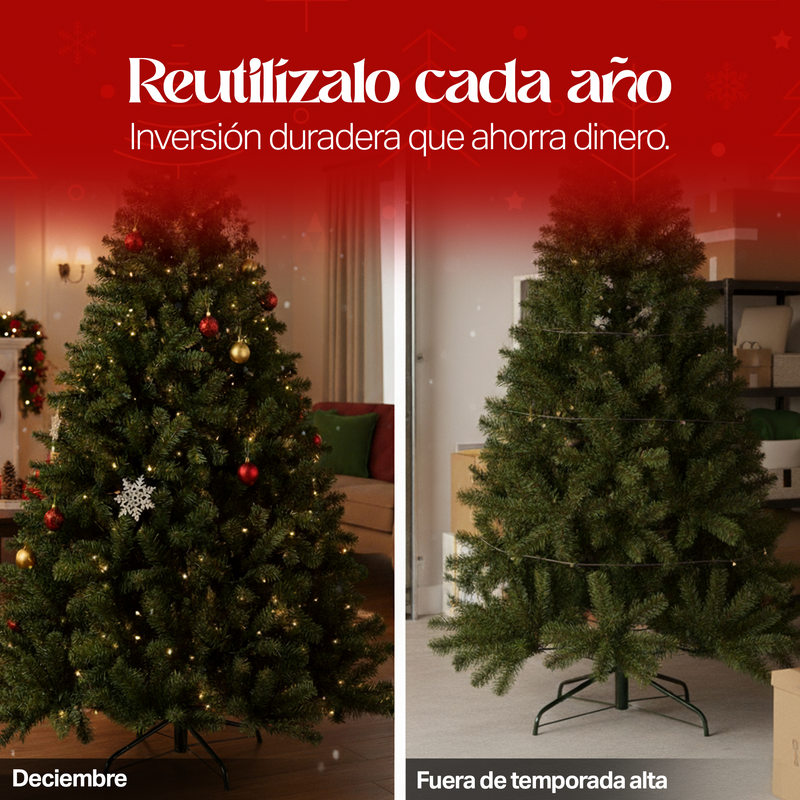 ARBOL DE NAVIDAD PINO NAVIDEÑO ECOMLAB FRONDOSO 2.10 MTS