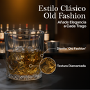 VASOS DE VIDRIO WHISKEY ECOMLAB OLD FASHION JUEGO DE 6 Pcs