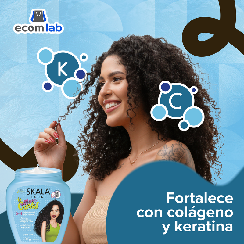 Crema Skala Rizos Tratamiento Para Peinar Cabello Rizado 1kg