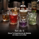 VASOS DE VIDRIO WHISKEY ECOMLAB OLD FASHION JUEGO DE 6 Pcs