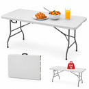 Mesa Plegable de Plástico de 180 cm Tipo Portafolio, Ecomlab Resistente y Multifuncional HP-180CZ