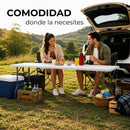 Mesa Plegable de Plástico de 180 cm Tipo Portafolio, Ecomlab Resistente y Multifuncional HP-180CZ
