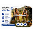 Mesa Plegable de Plástico Portátil Cuadrara Ecomlab para Jardín, Interior y Exterior HP-82C