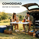 Mesa Plegable de Plástico Portátil Cuadrara Ecomlab para Jardín, Interior y Exterior HP-82C