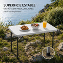 Mesa Plegable de Plástico Portátil Cuadrara Ecomlab para Jardín, Interior y Exterior HP-82C