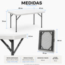 Mesa Plegable de Plástico Portátil Cuadrara Ecomlab para Jardín, Interior y Exterior HP-82C
