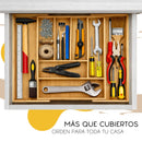Organizador de Cubiertos Para Cajon Ecomlab Bambu Expandible