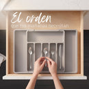 Organizador De Cubiertos Para Cajon Expansible 8 Divisiones