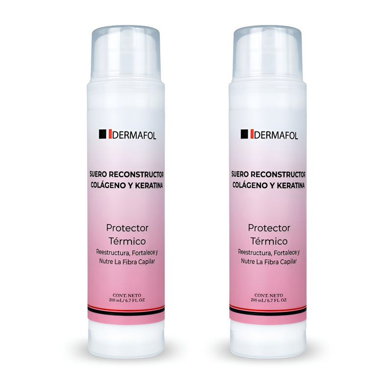 Keratina Colageno Para Cabello Dermafol Tratamiento 2 Pzas.
