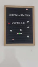 PIZARRON NEGRO RESTAURANTE ECOMLAB LETRAS INTERCAMBIABLES