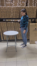 MESA DE CENTRO MINIMALISTA ECOMLAB LATERAL PLEGABLE HP-60Y REDONDA