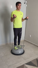 PELOTA PILATES EQUILIBRIO ECOMLAB TIPO BOSU CON LIGAS RESISTENCIA