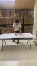 Mesa Plegable de Plástico de 180 cm Tipo Portafolio, Ecomlab Resistente y Multifuncional HP-180CZ
