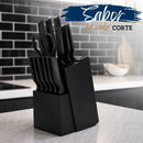 Set de Cuchillos de Cocina Ecomlab Base Madera con Afilador