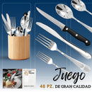 Juego de Cubiertos Ecomlab De Acero Inoxidable 48 Piezas