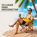 Silla Camping Plegable Ecomlab Portatil Para Exterior e Interior Ideal Playa, Picnic Extra-Cómoda GRATIS Bolsa Transportadora