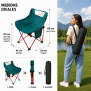 Silla Camping Plegable Ecomlab Portatil Para Exterior e Interior Ideal Playa, Picnic Extra-Cómoda GRATIS Bolsa Transportadora