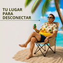 Silla Plegable Camping Reclinable 5 Posiciones, Ideal Playa, Picnic Extra-Cómoda Silla Portátil para Exterior e Interior Reposacabezas Acolchonado GRATIS Bolsa Transportadora |Ecomlab