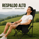 Silla Plegable Camping Reclinable 5 Posiciones, Ideal Playa, Picnic Extra-Cómoda Silla Portátil para Exterior e Interior Reposacabezas Acolchonado GRATIS Bolsa Transportadora |Ecomlab