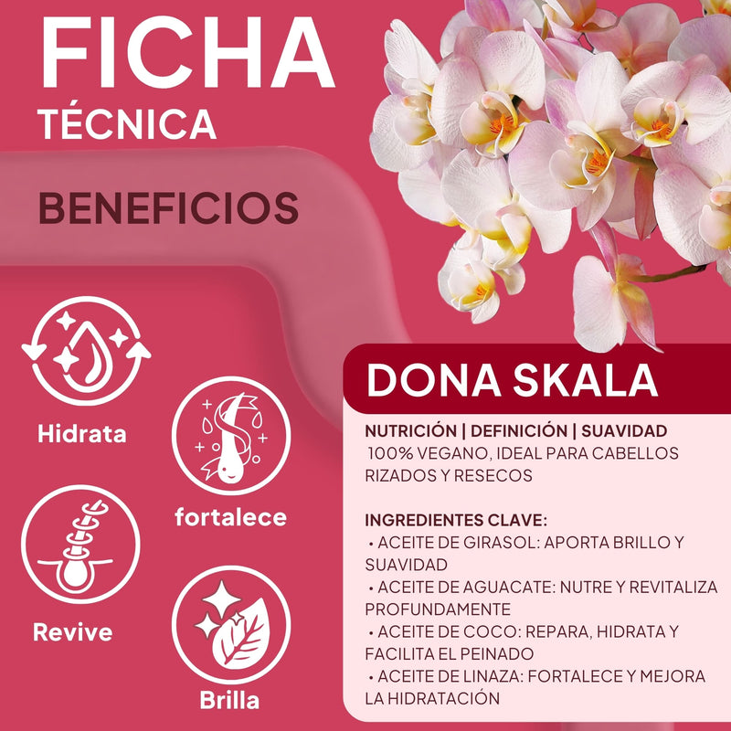 Crema Para Peinar Skala Para Cabello Rizado da Brillo 1kg
