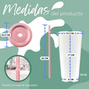 Vasos Con Tapa y Popote Cambian de Color Ecomlab Pack 10 Pcs