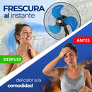 Ventilador 3 en 1 Metálico Multifuncional Pedestal, Piso o Muro 18 Pulgadas Paquete 1 Pieza Ecomlab