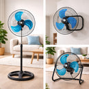 Ventilador 3 en 1 Multifuncional 2 Piezas Metálico Pedestal, Piso o Muro 18 Pulgadas Paquete 2 Piezas Ecomlab