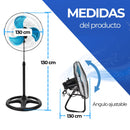 Ventilador 3 en 1 Multifuncional 2 Piezas Metálico Pedestal, Piso o Muro 18 Pulgadas Paquete 2 Piezas Ecomlab