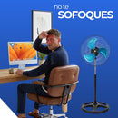 Ventilador 3 en 1 Multifuncional 2 Piezas Metálico Pedestal, Piso o Muro 18 Pulgadas Paquete 2 Piezas Ecomlab